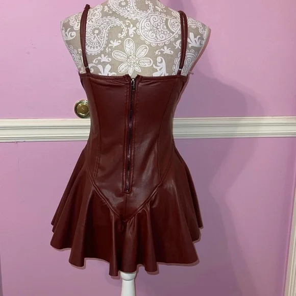 Dolls kill fairy rave mini dress fairycore cottage renaissance pleather cosplay - Picture 2 of 5